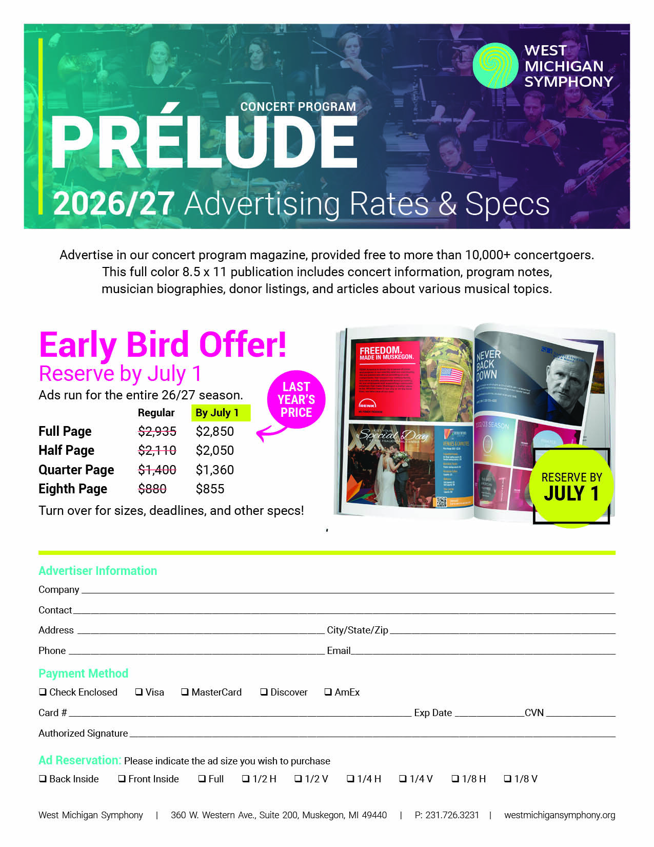Early Bird Renewal 2627 FORM
